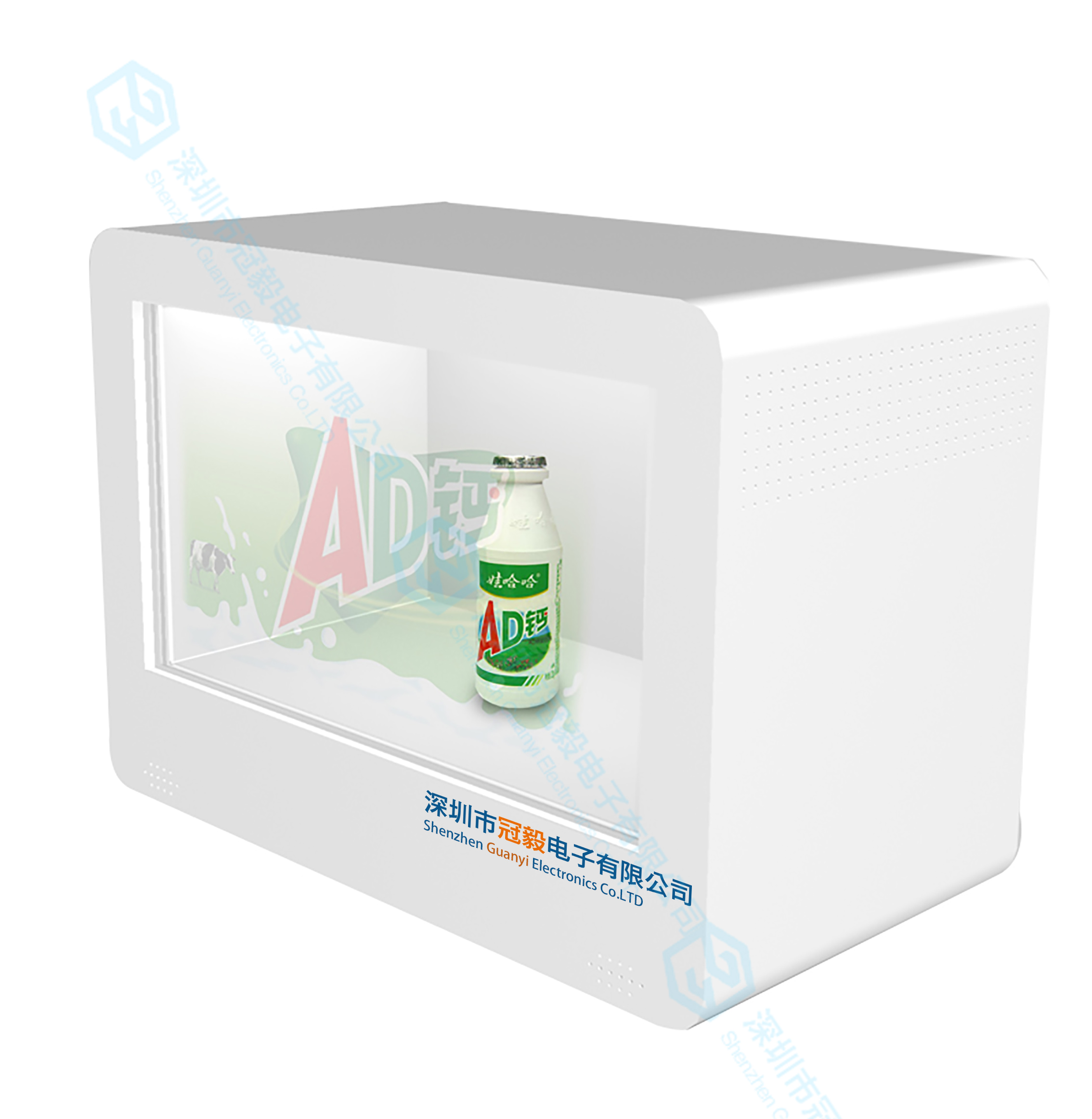 透明液晶屏展示柜21.5寸
